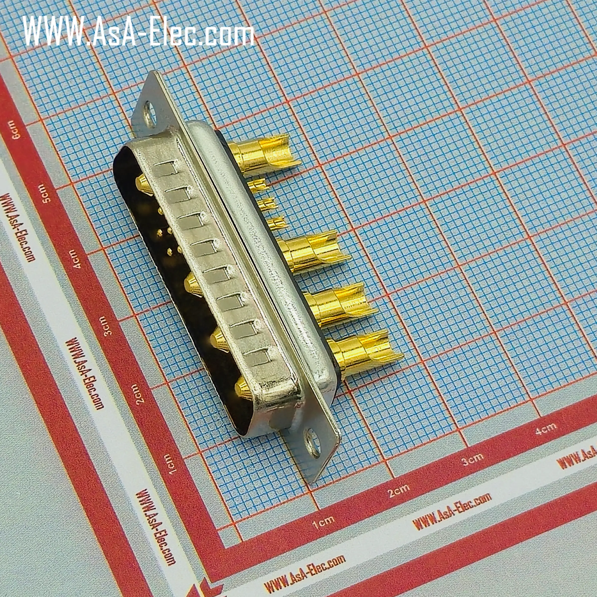 POWER D-SUB 9W4 SOLDER CUP-MALE 